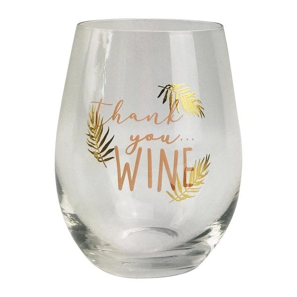 Thank You Wine Glass
