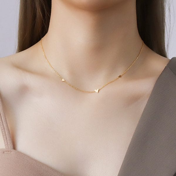 Small Heart Choker Necklace