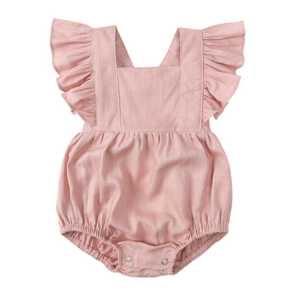 Pink Frilled Baby Romper